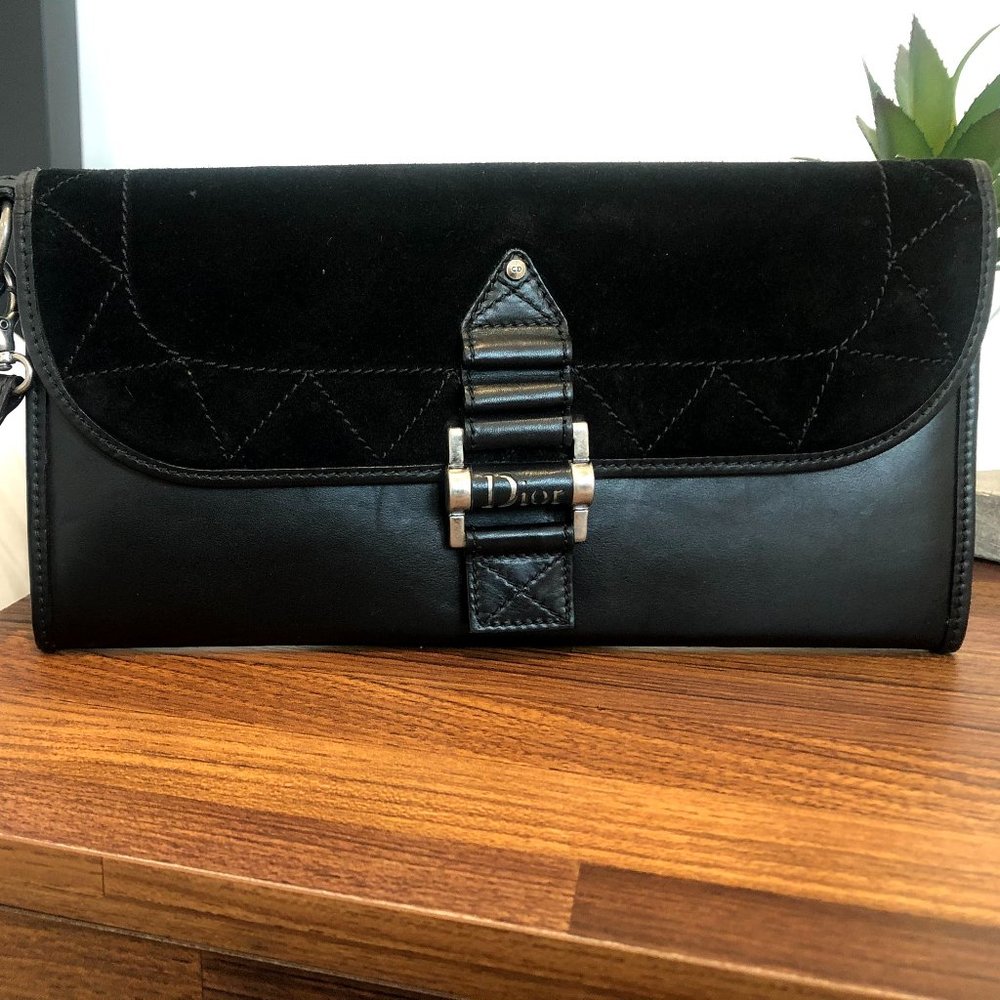 Christian Dior Leather Flap Clutch